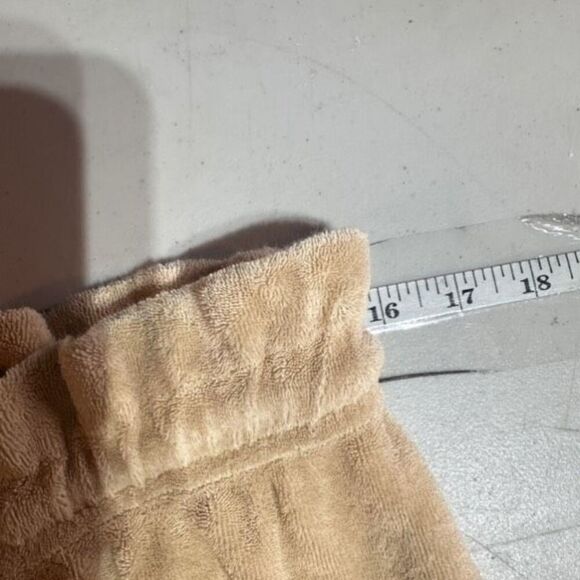 DONNI. Camel Terry Drawstring Joggers Jogging Pants Size Large Tan Pull On Beach - Picture 4 of 11